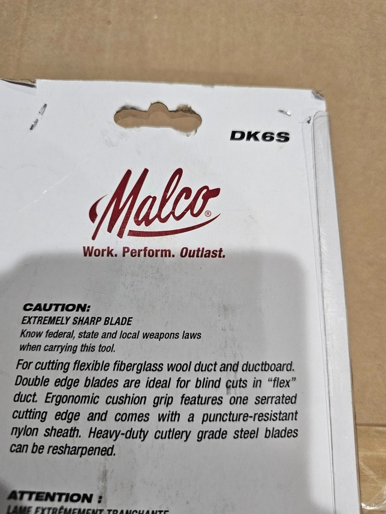Malco Duct Knife with Serrated Edge