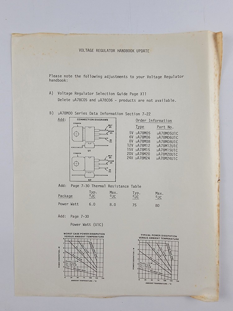 Vintage 1978 Fairchild Semiconductor Voltage Regulator Handbook Data Book