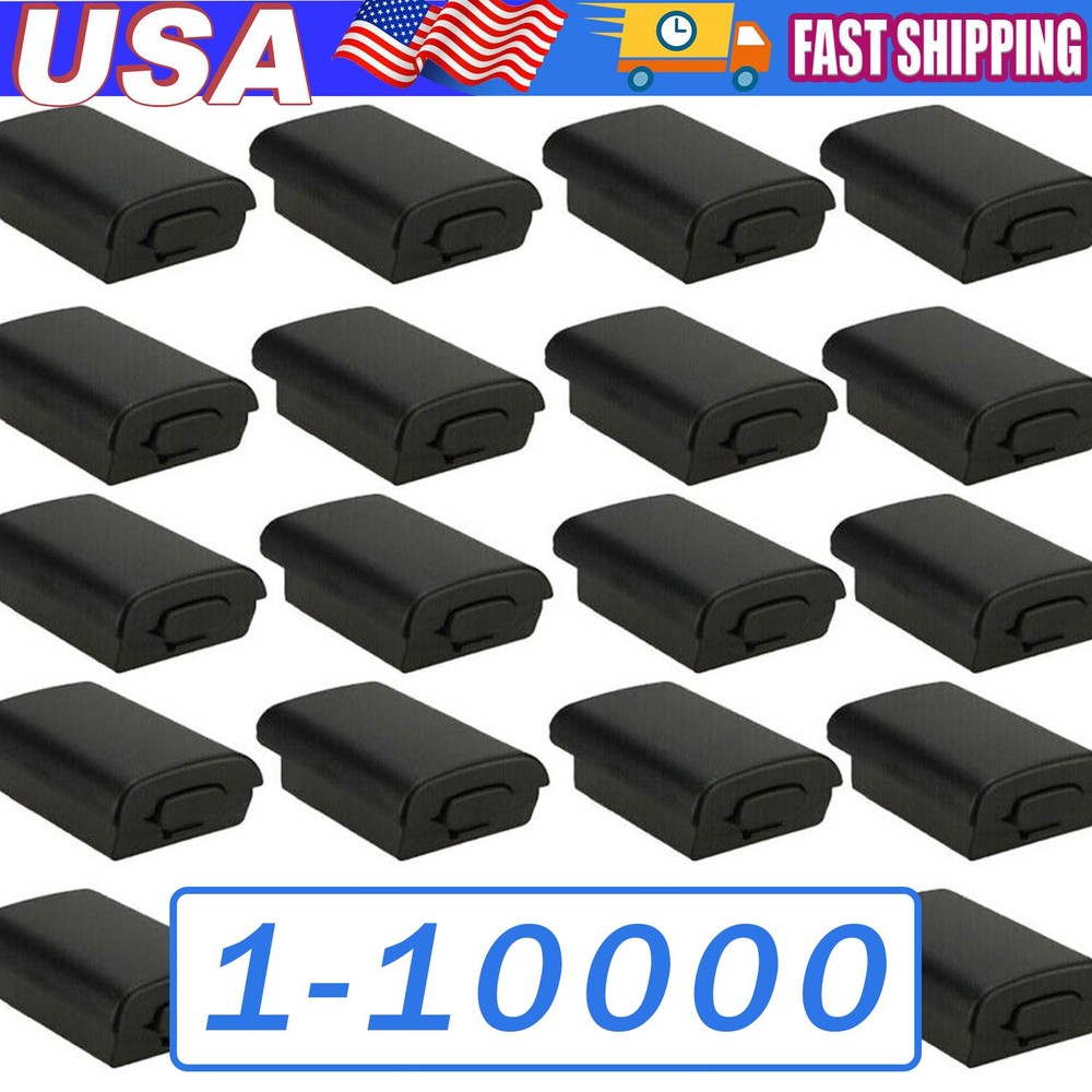 AA Battery Back Cover Case Shell Pack For Xbox 360 Wireless Controller Black Lot