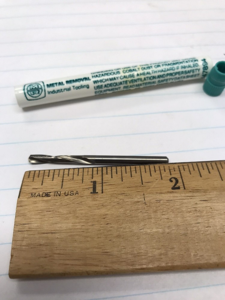 1 pc.  3.1 MM SOLID CARBIDE SPLIT POINT SCREW MACHINE DRILL. USA (loc A4)
