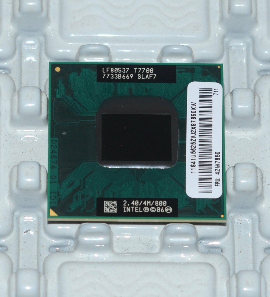Intel Core 2 Duo T7700 2.4 GHz 800MHz Processor Socket P SLAF7