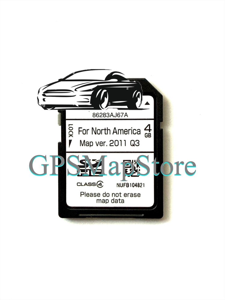 2013 Legacy Outback DIVX Navigation DATA SD Card U.S Map For Model ID# FB678US