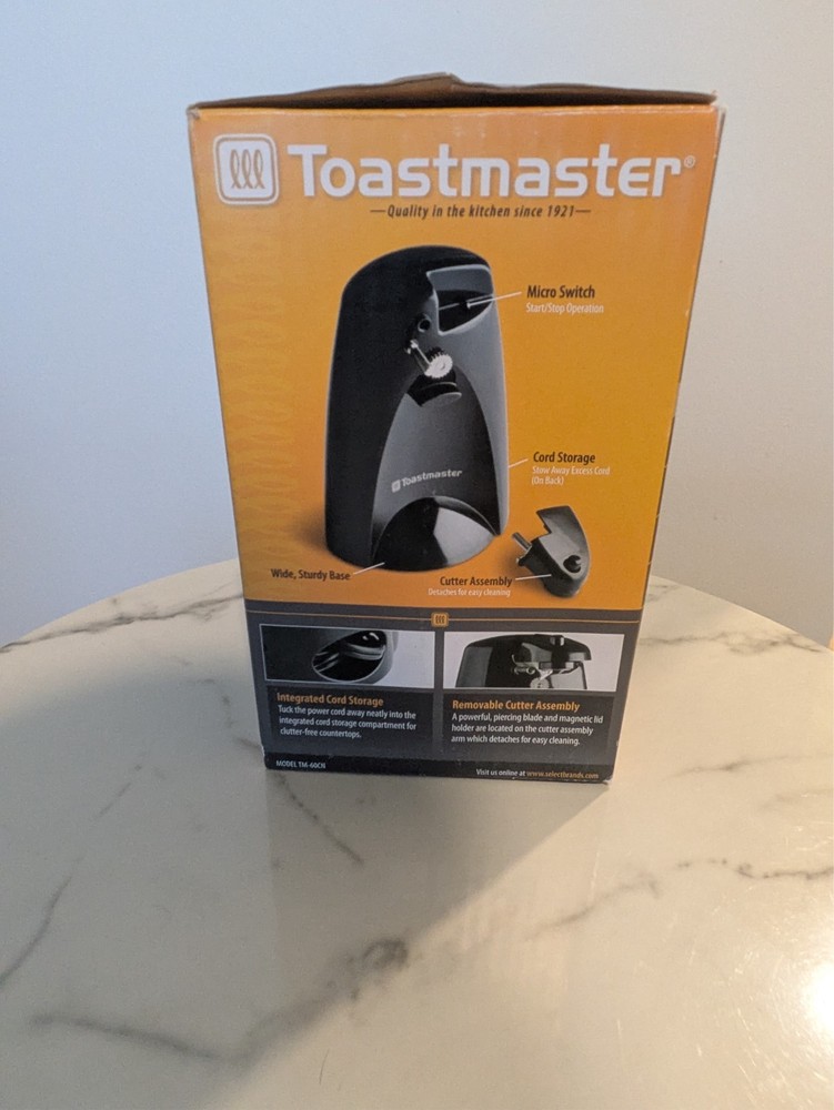 Toastmaster Electric Can Opener Black