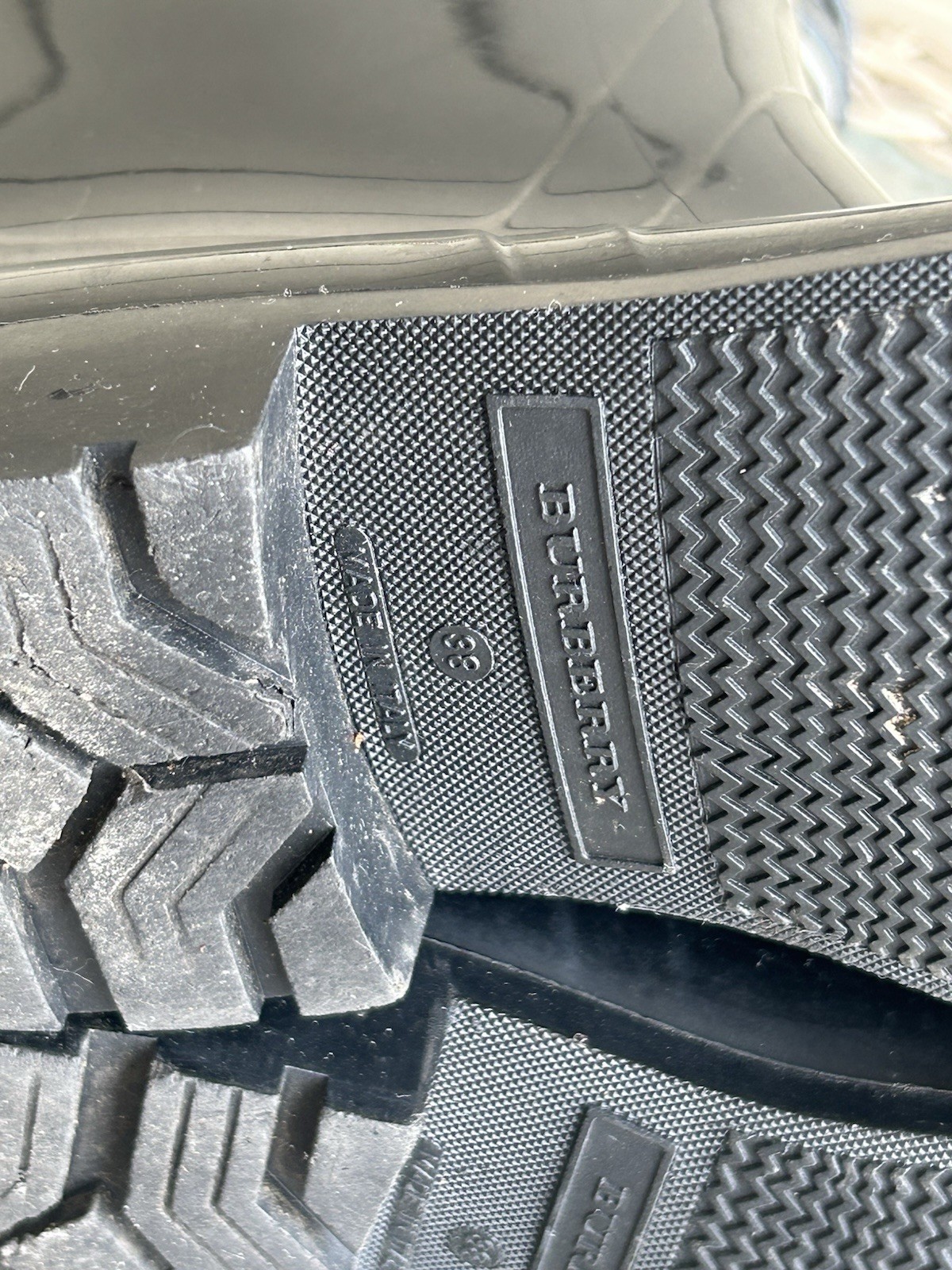 Women's BURBERRY Rubber NOVA CHECK Rain Boots sz 38