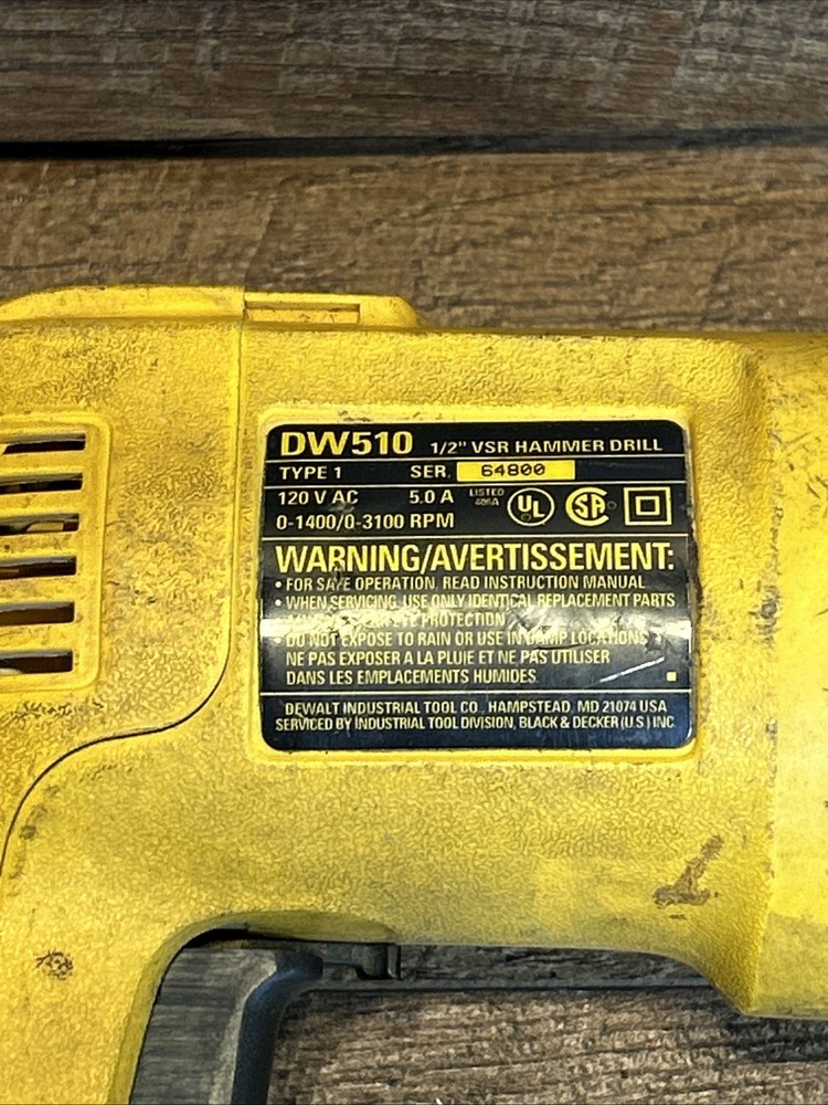 Dewalt DW510 Hammer Drill