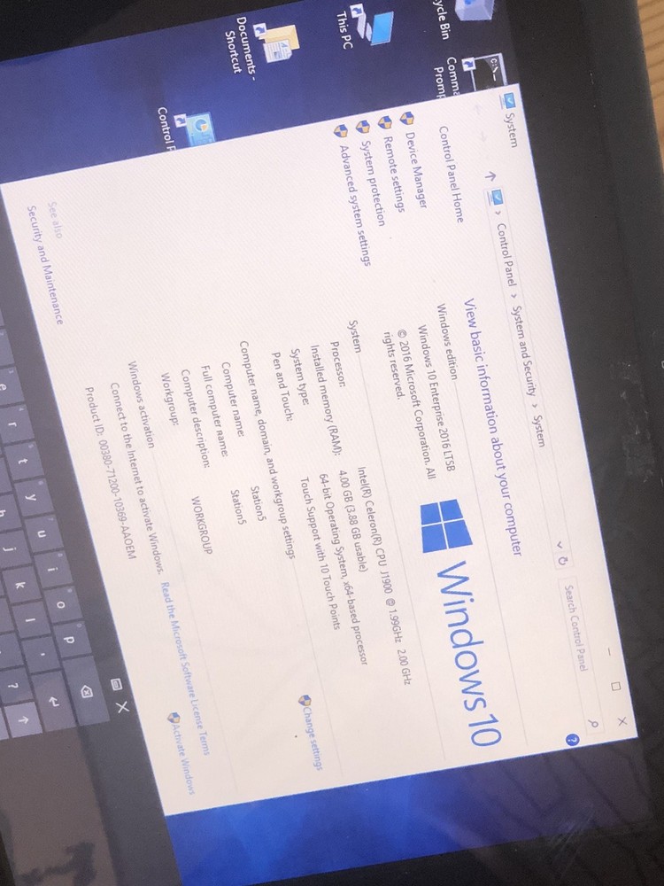 Touch Dynamic Pulse J1900 POS W/ Touchscreen, Card Reader WINDOWS 10 Enterprise
