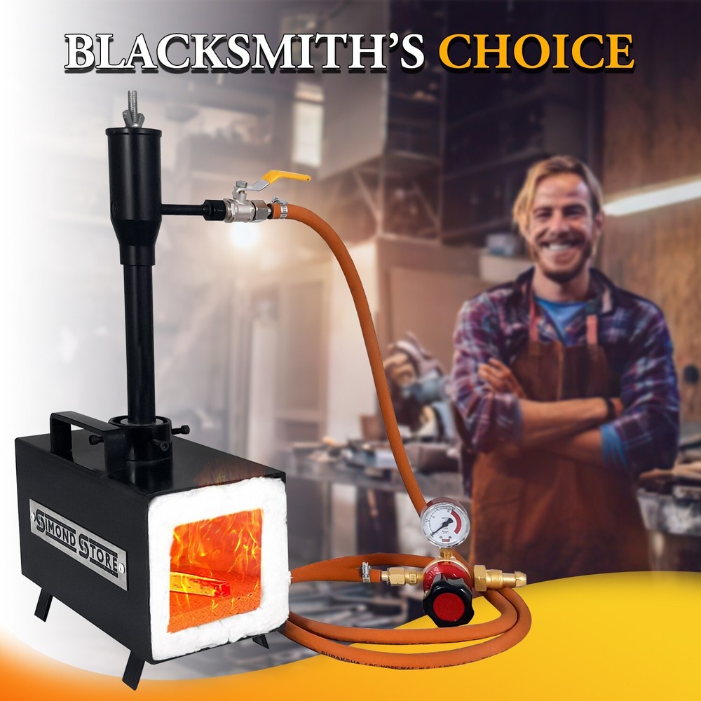 Blacksmiths Single Burner Propane Forge with Stand for Knifemaking Farriers