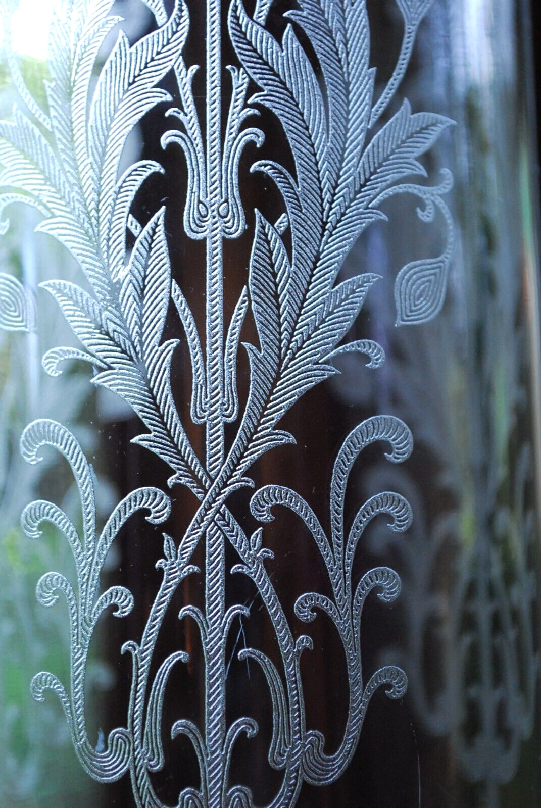 Set 2 TIFFIN FRANCISCAN Crystal Hurricane Lampshades FLANDERS CLEAR ETCH POPPIES