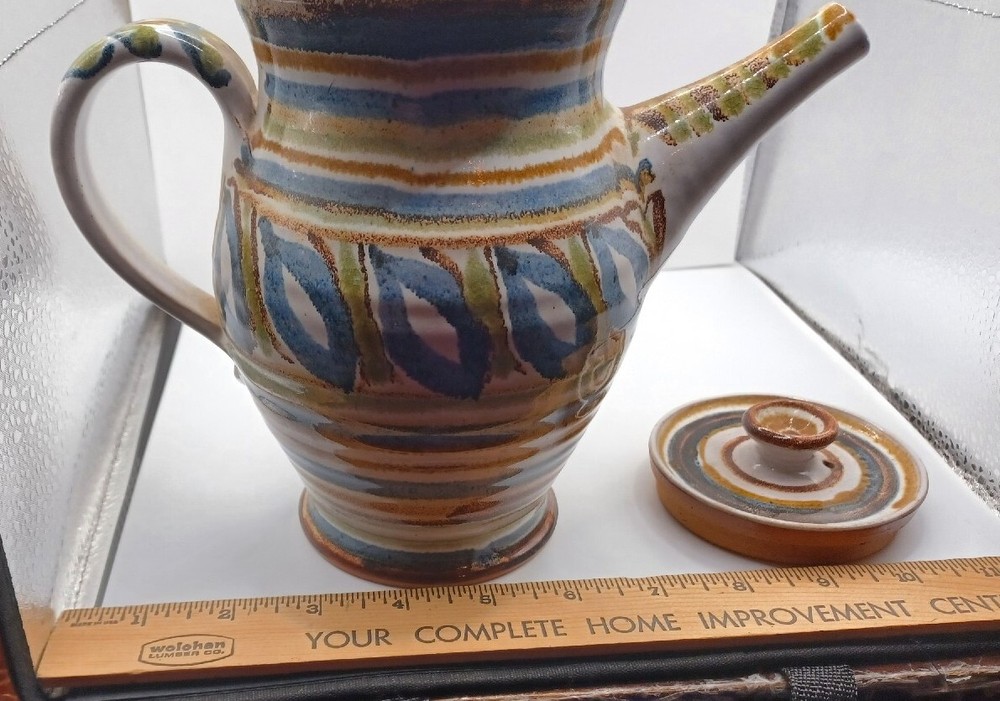 God's Hill Marked CC Pottery Lidded Tea Coffee Pot Server