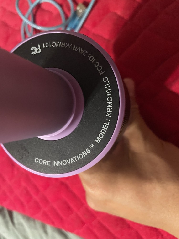 Core Innovations Wireless Bluetooth LED Karaoke Microphone, purple