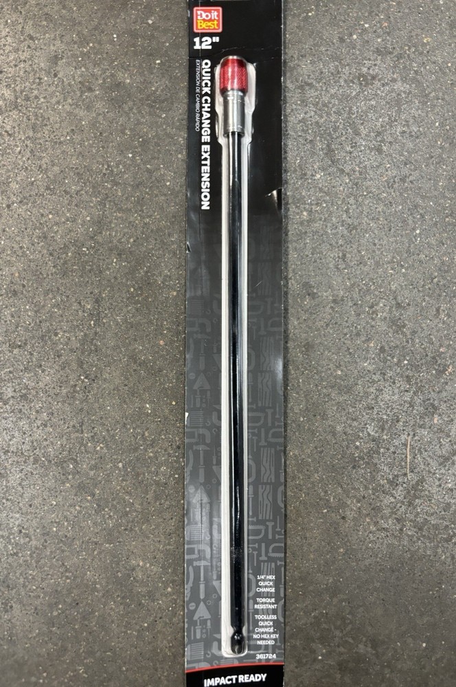Do it Best 12 In. Quick Change Bit Extension, Torque Resistant