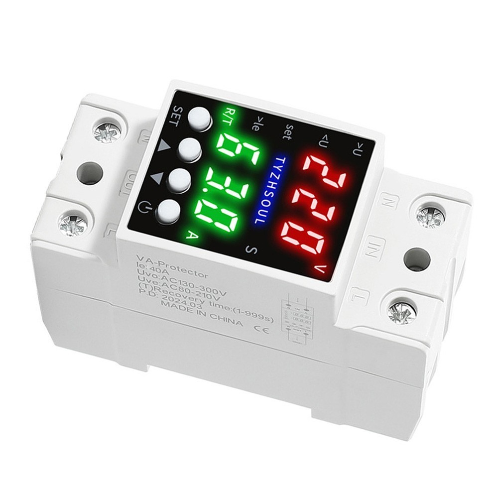 Voltage Protector Smart Device Dual Display LCD Over Under Current Control