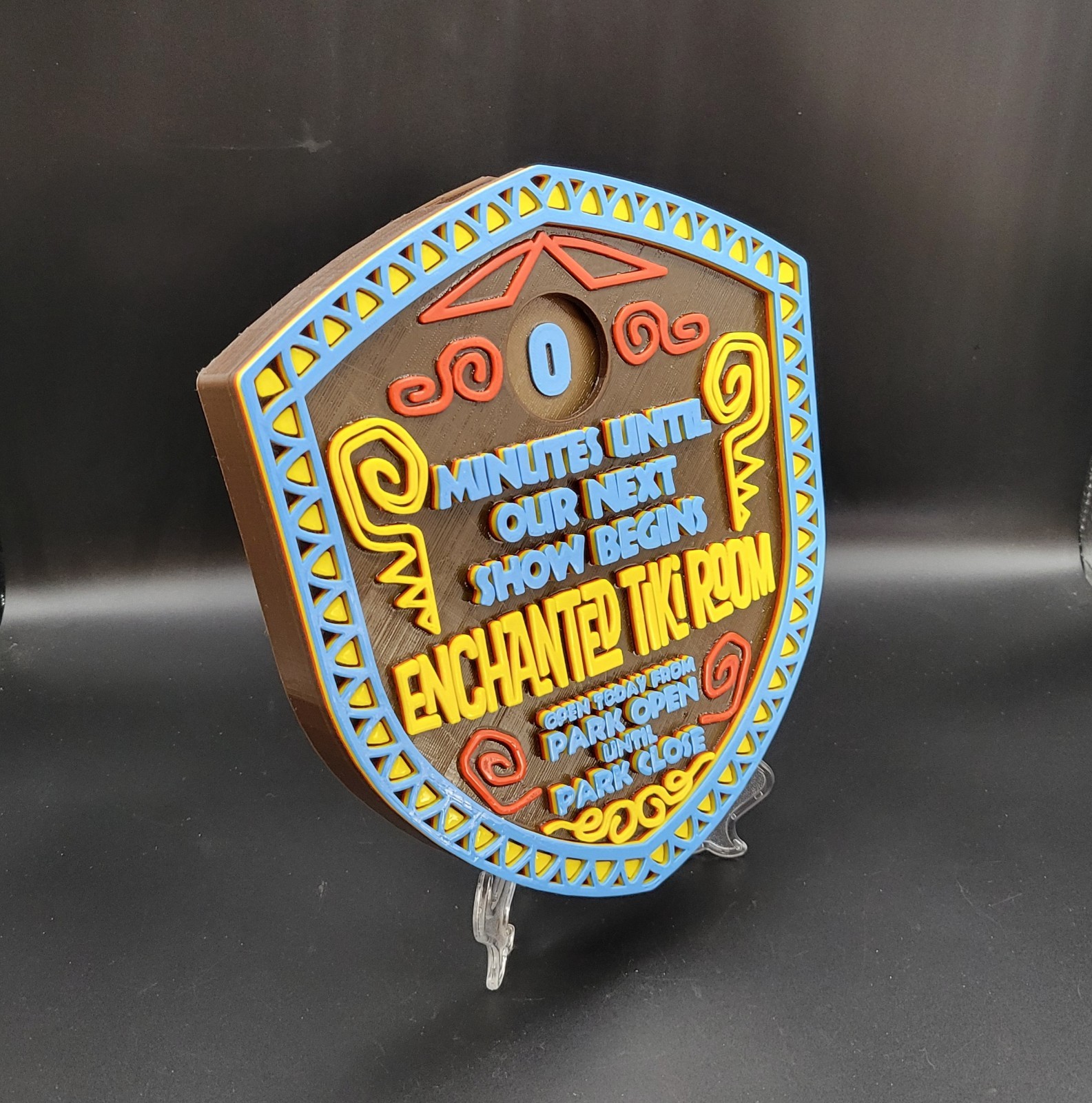 9 x 7.5 inch Enchanted Tiki Room Next Show Sign Adventureland Replica Plaque