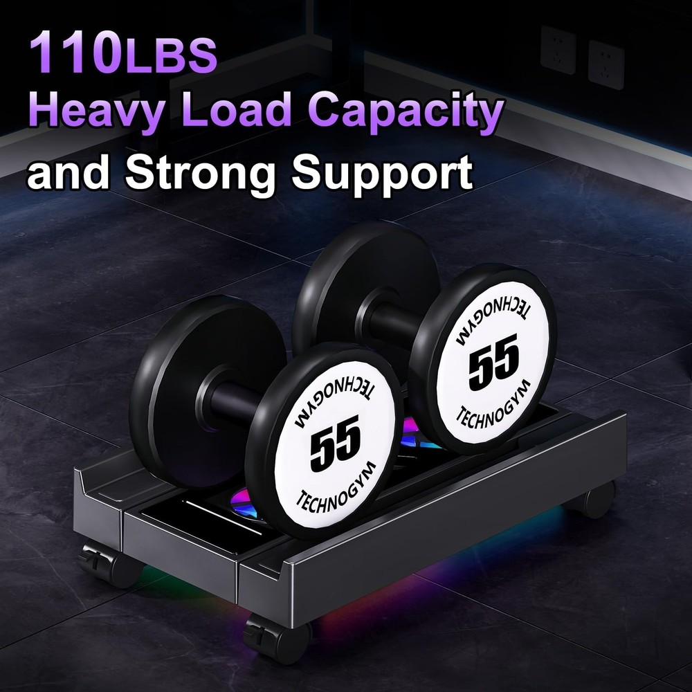 Adjustable Computer Tower Stand with Cooler Fan and Light, PC Stand for Floor...