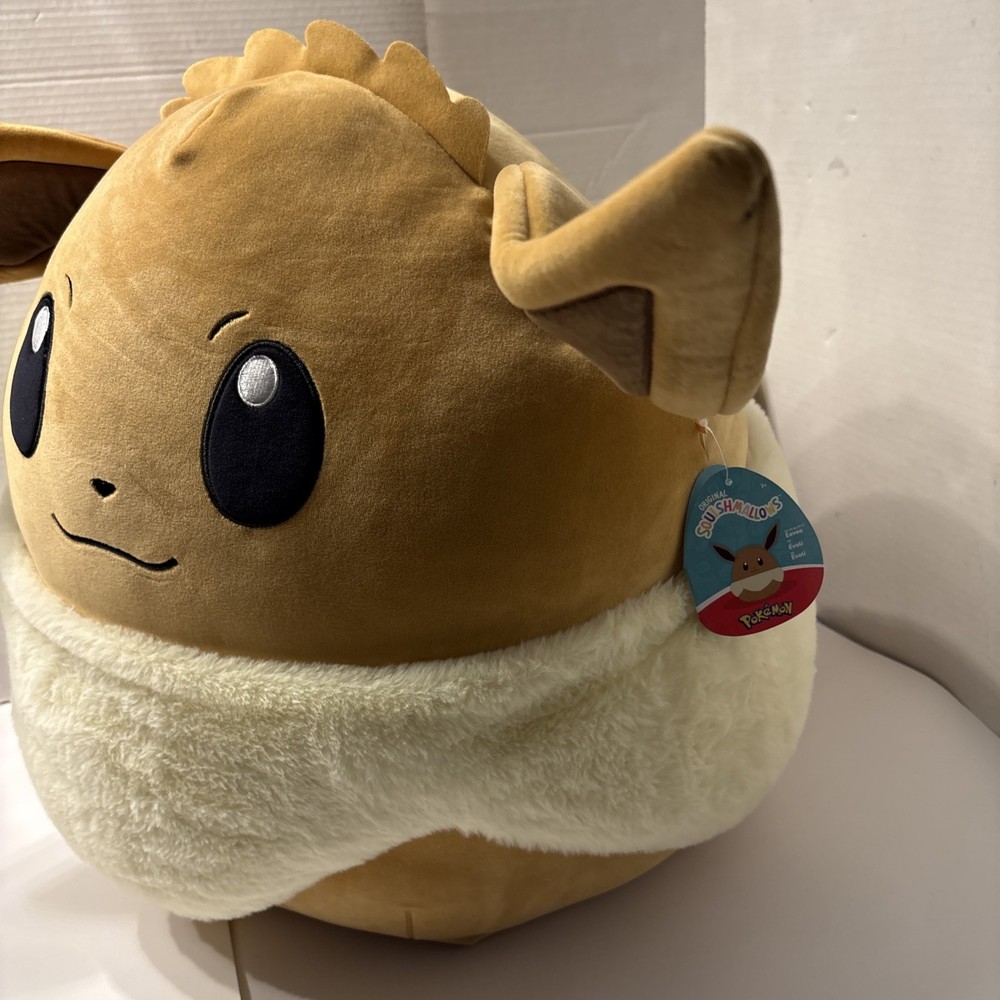 Pokemon Eevee Jumbo Plush - Squishmallows 20” NWT