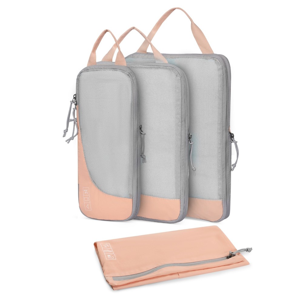 Hynes Eagle 4 Set Packing Cubes Travel Essentials Compression Organizer Bag