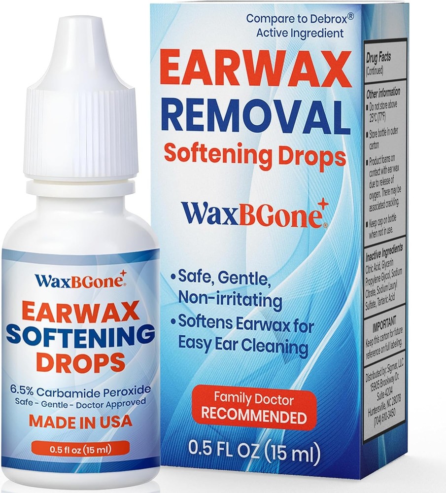 WaxBgone Ear Wax Removal Drops - Dissolves with Gentle Foaming...