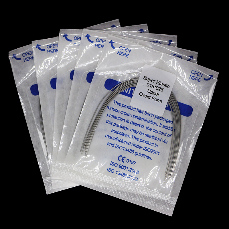 100pcs Dental UPPER orthodontic super elastic niti rectangular arch wire 018x025