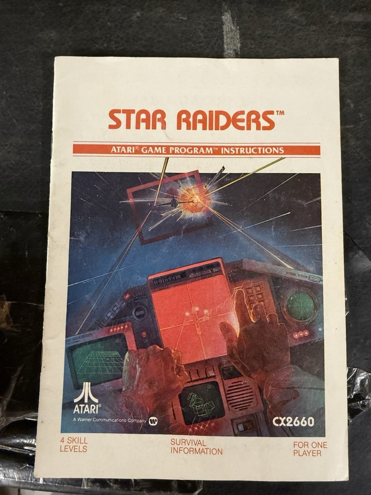 VINTAGE 1982 STAR RAIDERS ATARI GAME PROGRAM INSTRUCTIONS FM7