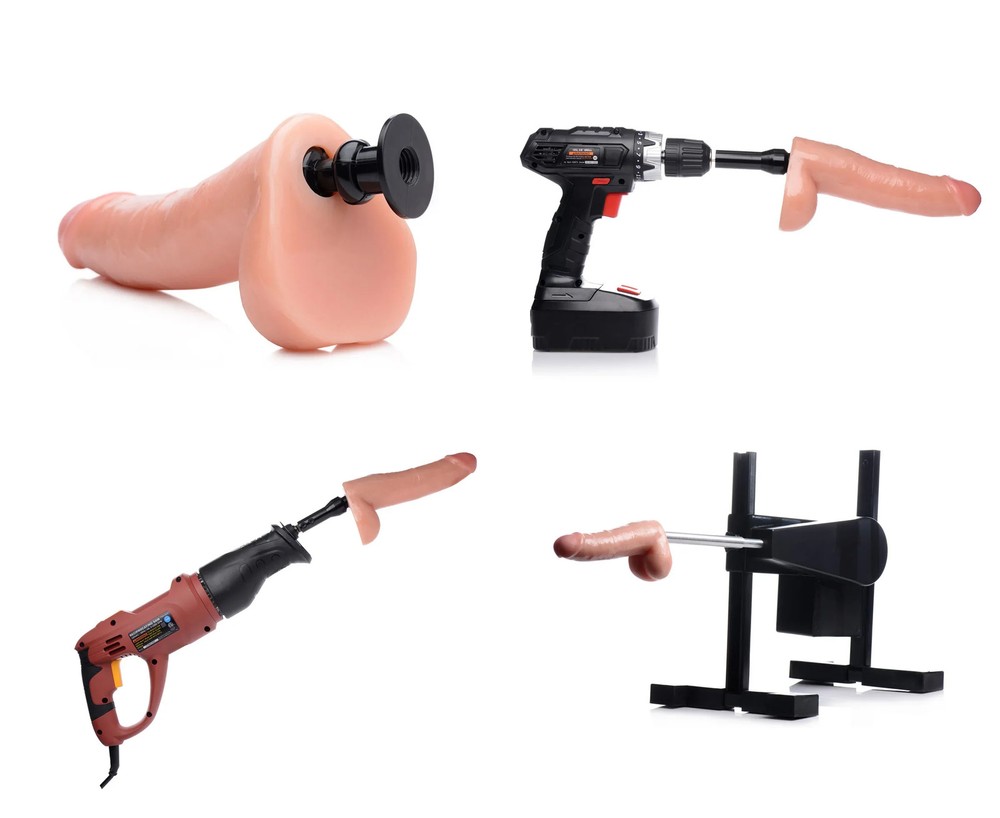 LoveBotz 8 Inch Cock Lock Dildo with Balls