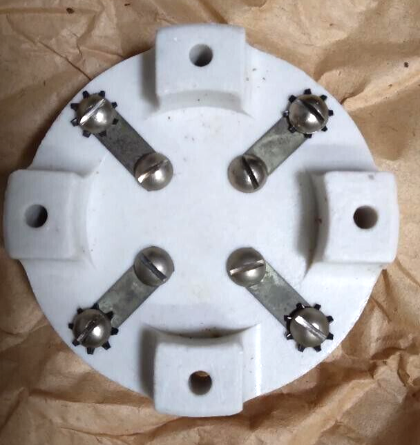 BUD Vintage Socket S-226/ 4 Prong Transmitting Socket