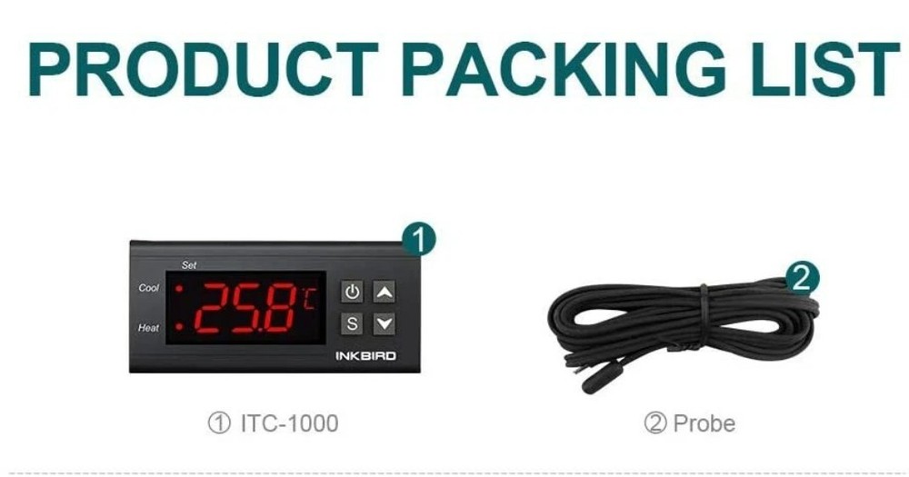 ITC-1000F 110V Digital Temperature Temp Controller Thermostat + NTC Sensor Probe