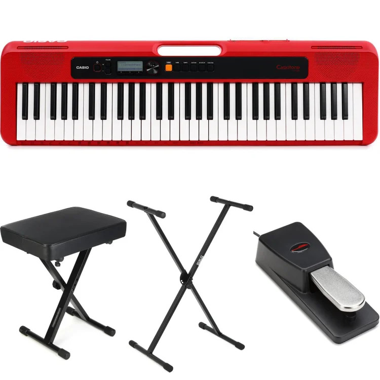 Casio Casiotone CT-S200 61-key Portable Arranger Keyboard Essentials Bundle -