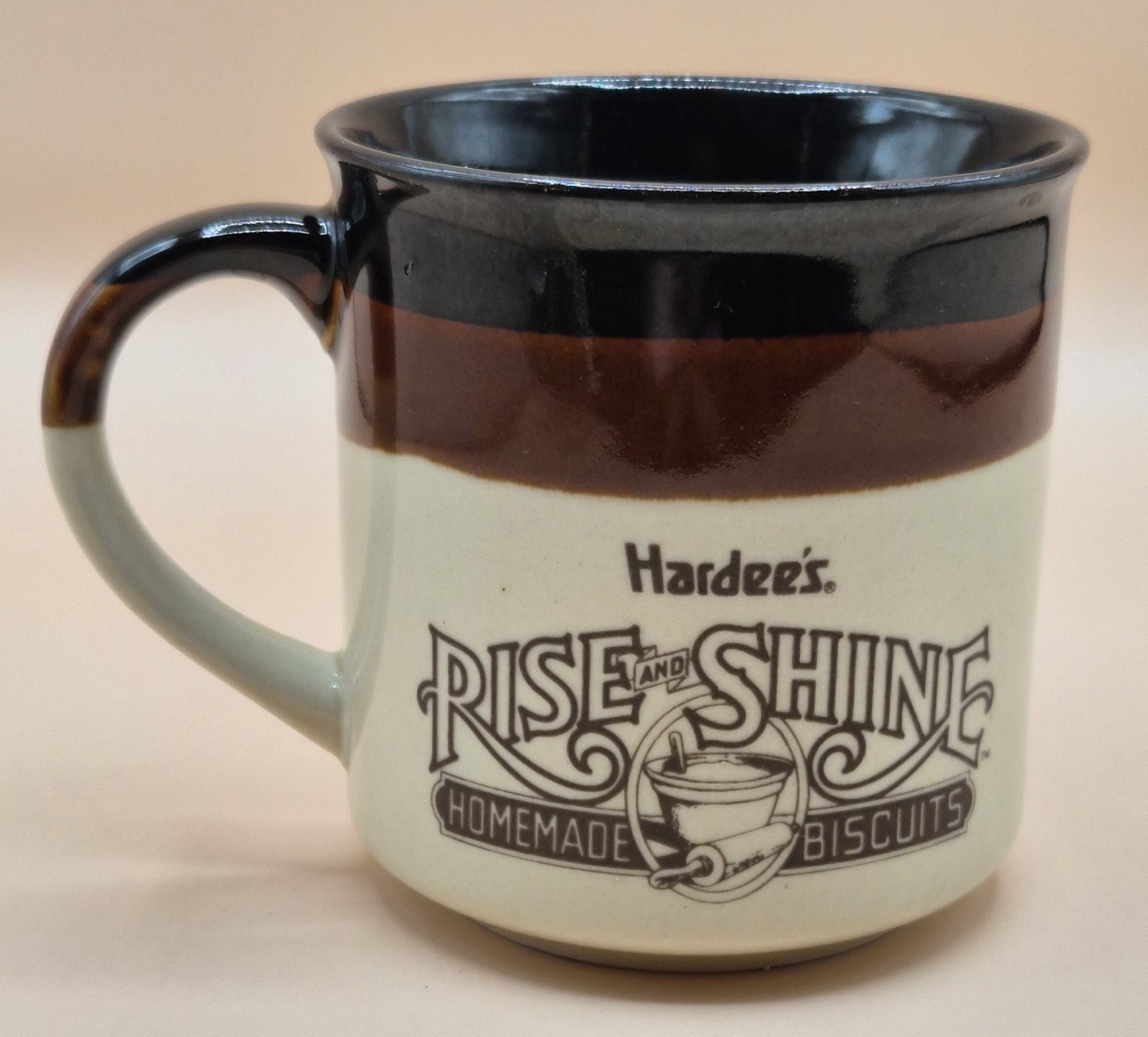 Vintage 1989 Hardee's "Rise and Shine" Coffee Mugs - Set of 6