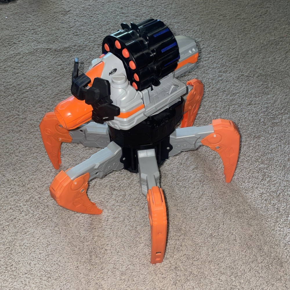 Nerf Combat Creatures Terradrone Walking Battle Drone Complete W/ remove Working