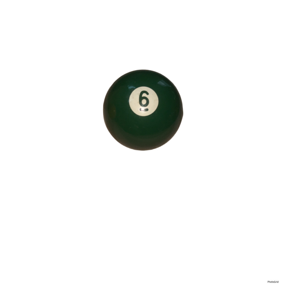 Vintage Replacement Green #6 Billiard Pool Ball  2 1/4" Diameter