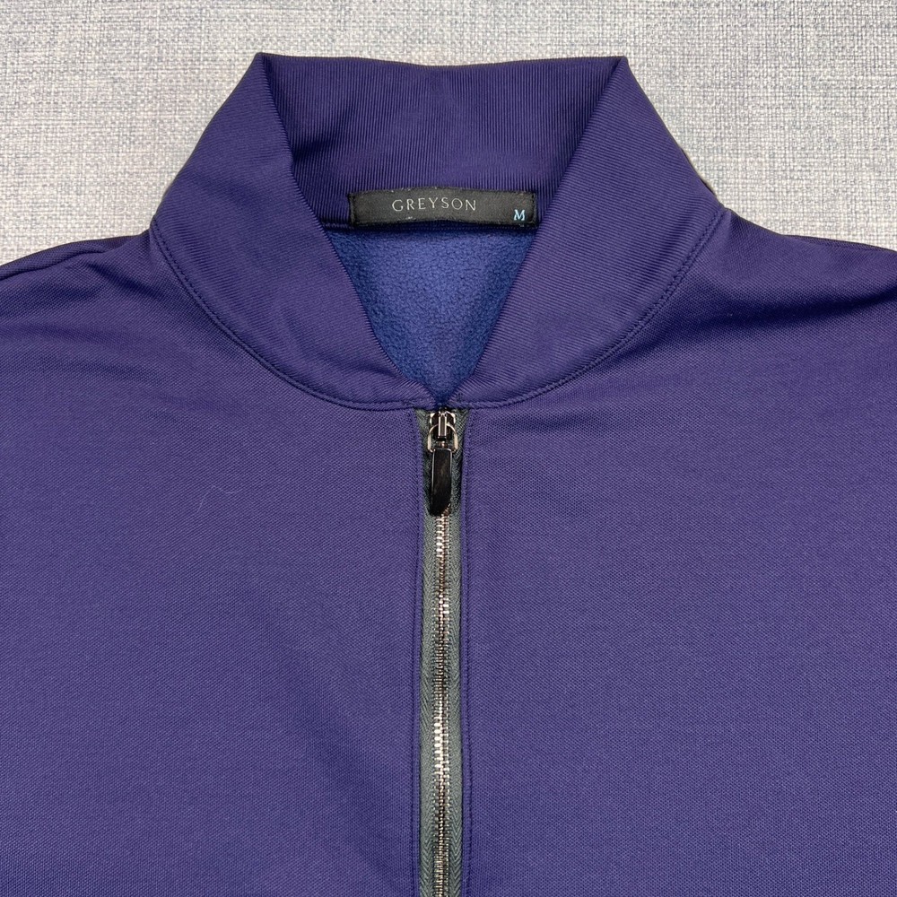Greyson Siasconset 1/4 Zip Golf Pullover Men Medium Purple Stretch Performance
