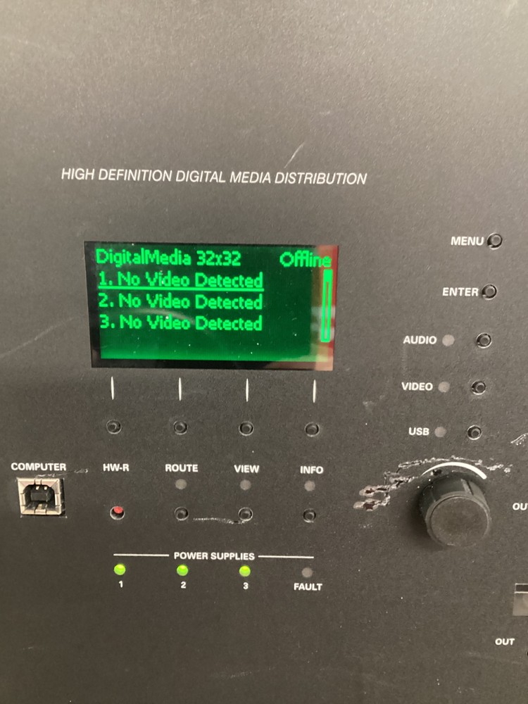 Crestron DM-MD32X32-RPS Distribution Matrix Without Input/ Output Cards