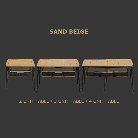 [Cargo Container] COMPFORT IGT 3-unit table camping assembly / Beige color