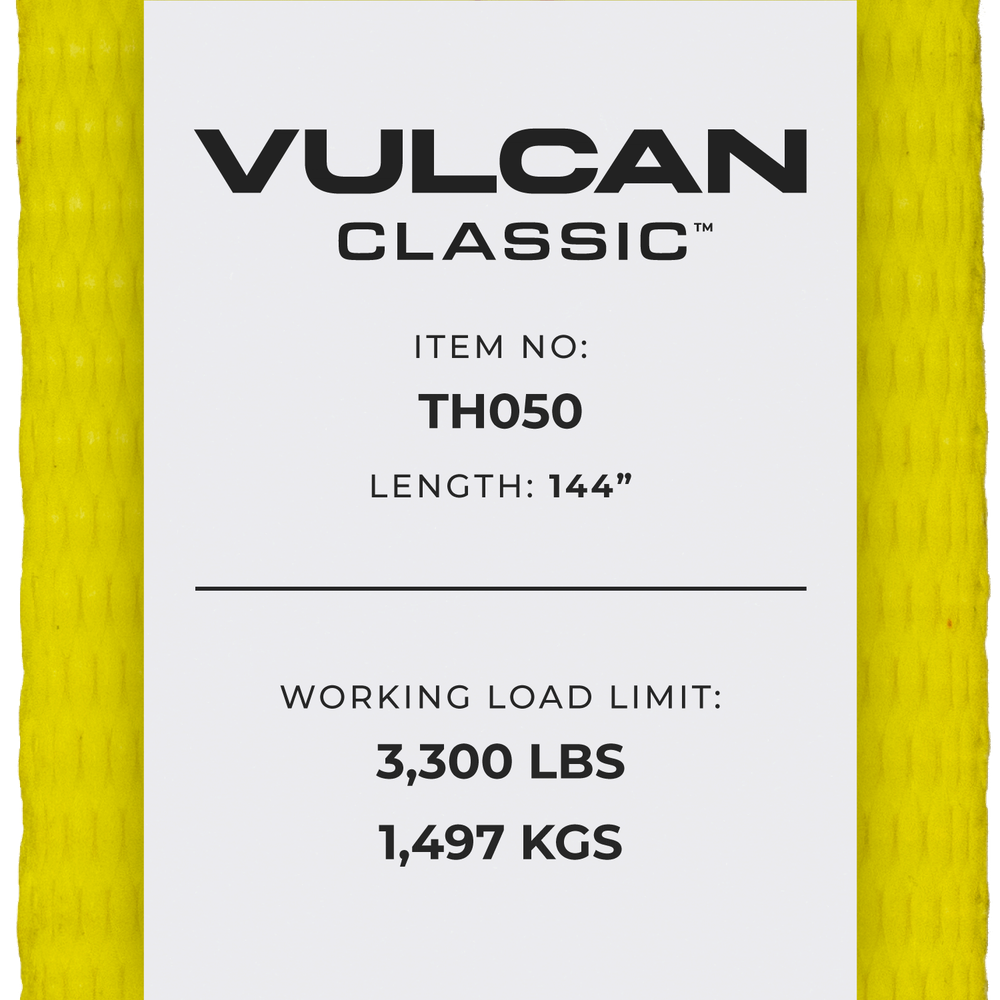 VULCAN Loop Exotic Car Tie Down Straps - 2" x 12' (Four 2" x 144" Loop Straps)