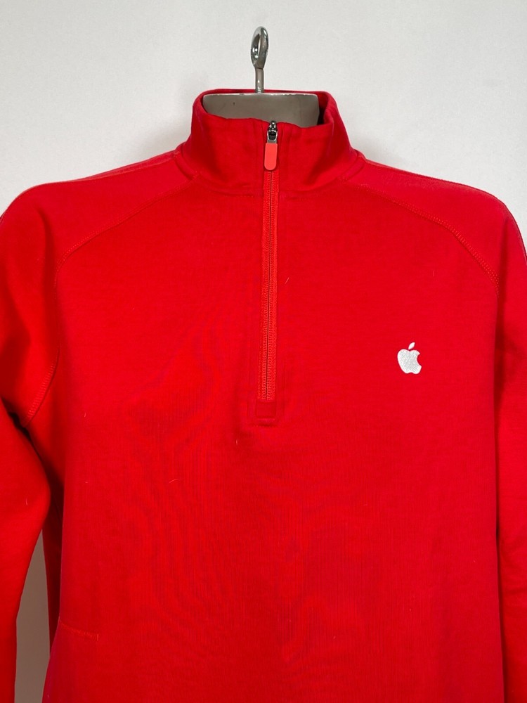 Apple Store Employee Red 1/4 Zip Pullover Jacket Women's SMALL