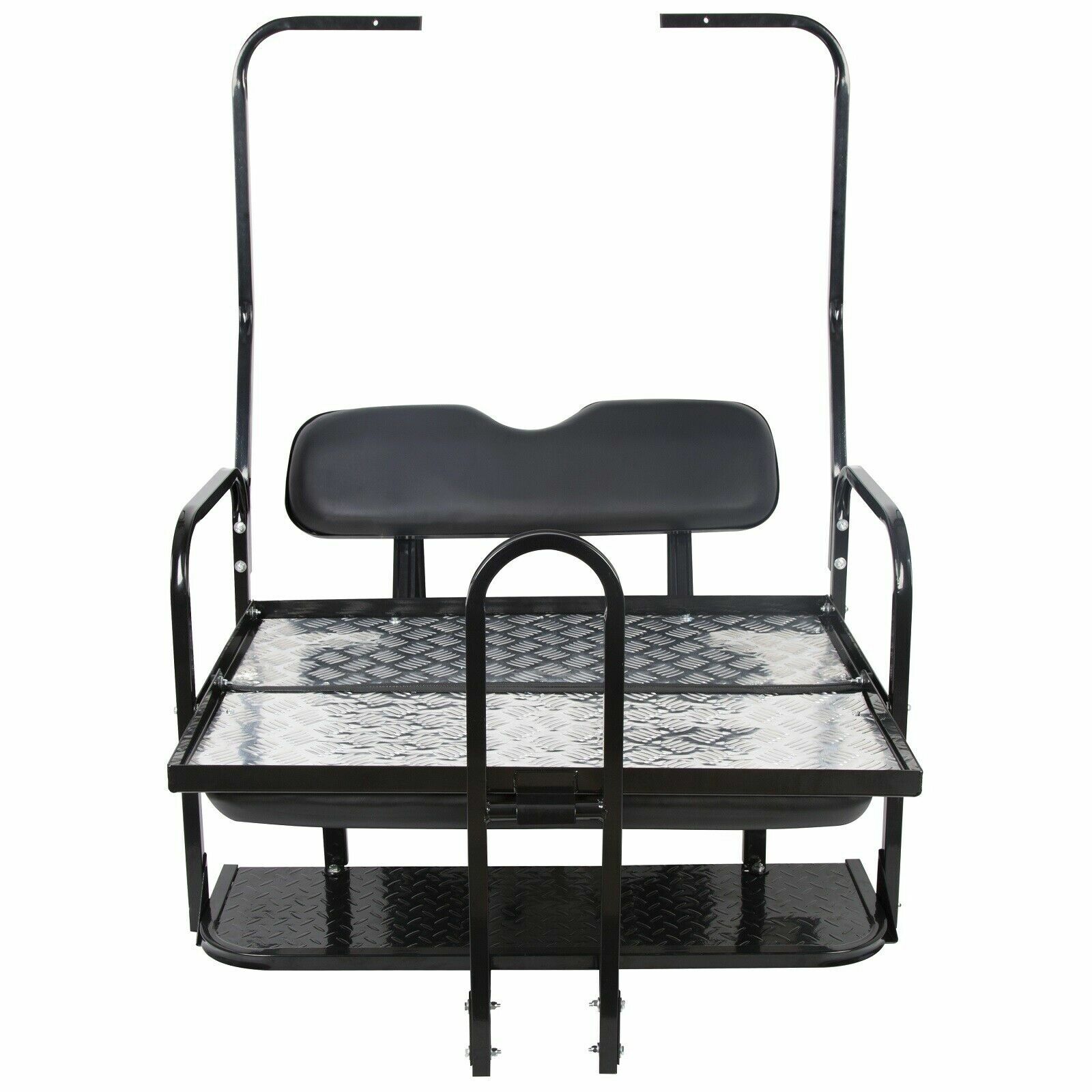 For 1982-2000 Club Car DS Golf Cart Flip Folding Rear Seat Kit w/ Grab Bar