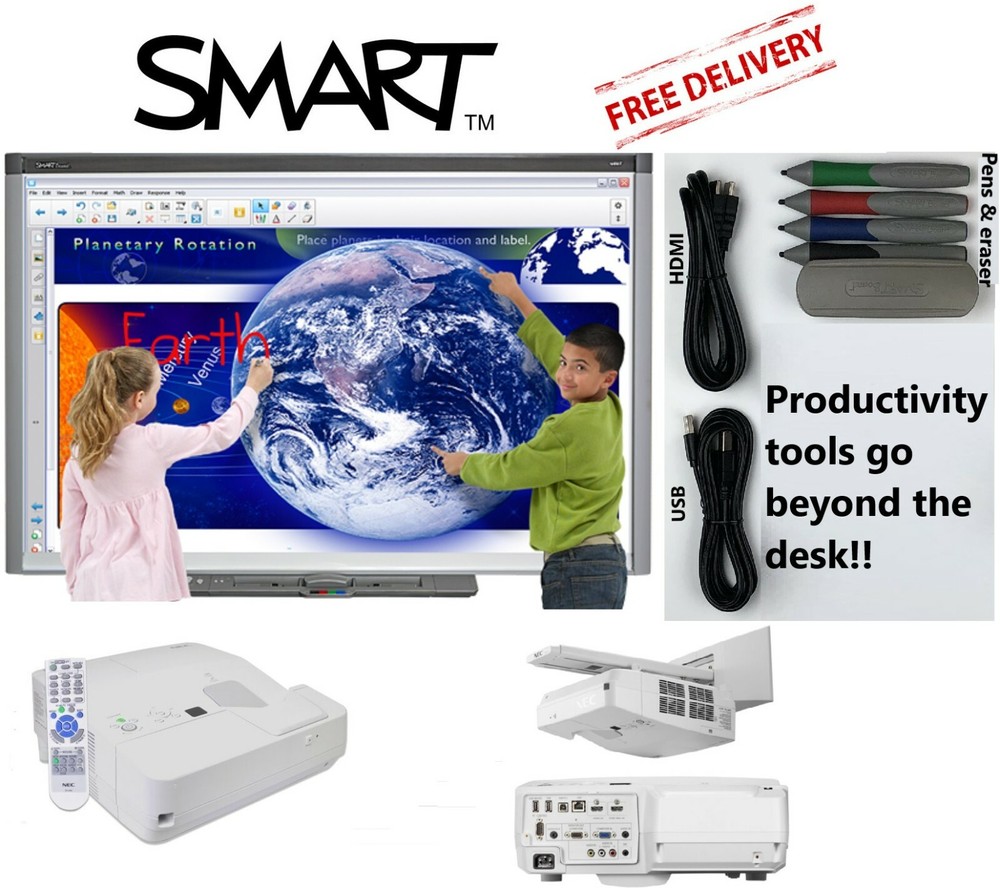 Interactive Smart Board SB680 and NEC Short Throw projector
