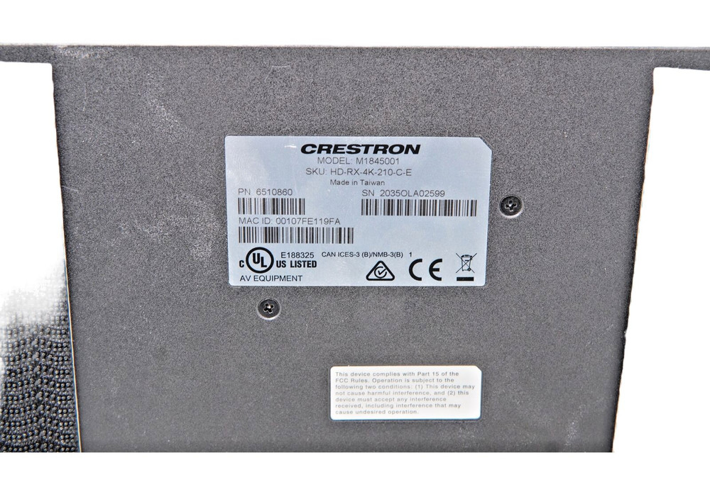Crestron HD-RX-4K-210-C-E 4K Multiformat Switch and Receiver