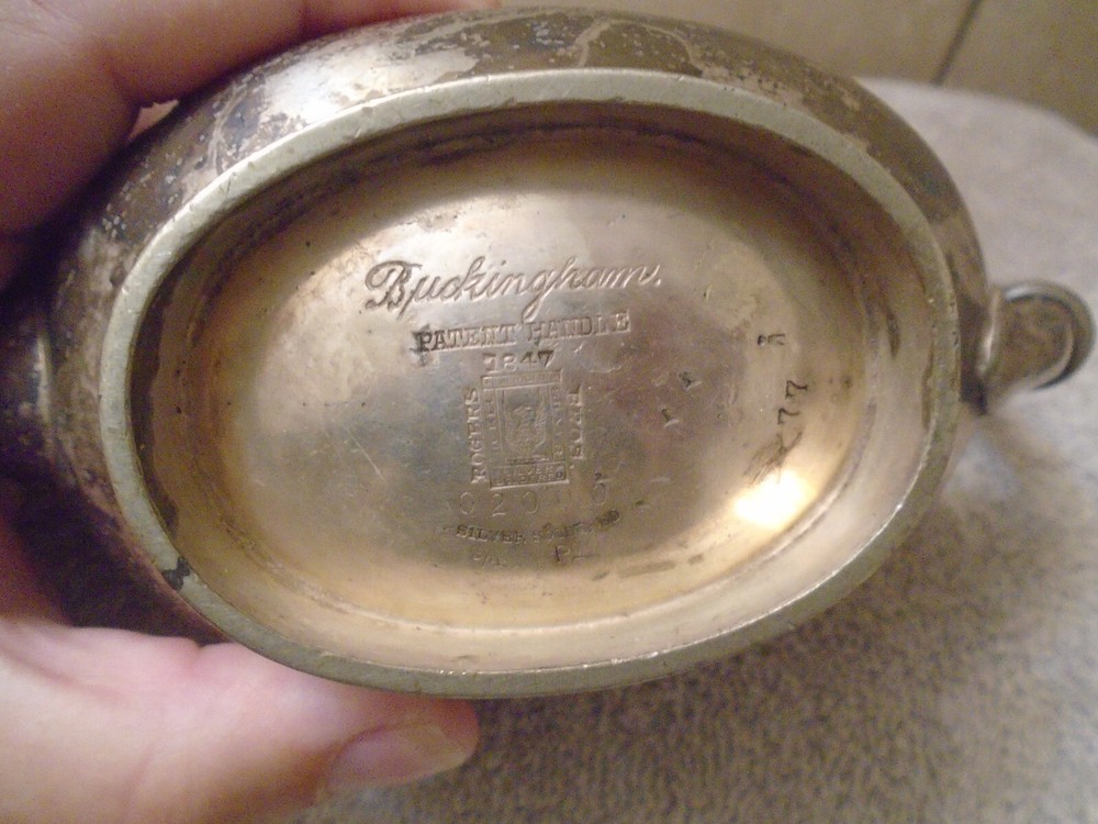 rogers bros silver soldered tea pot