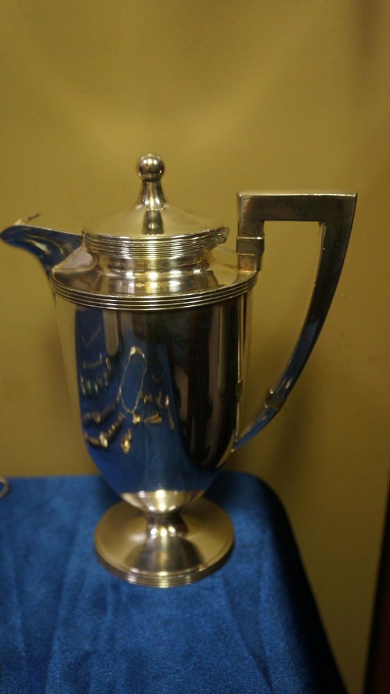 BARBOUR SILVER CO NICKEL SILVER PITCHER 6" TALL