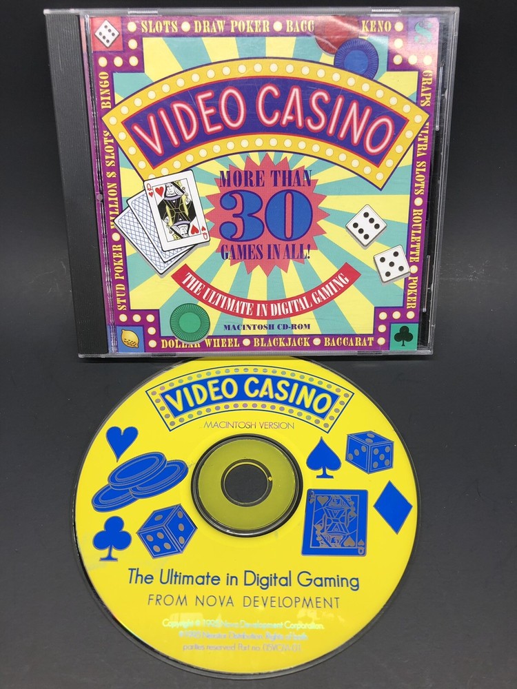 Video Casino Software Disk 1995 Nova Development for Mac 30 plus games