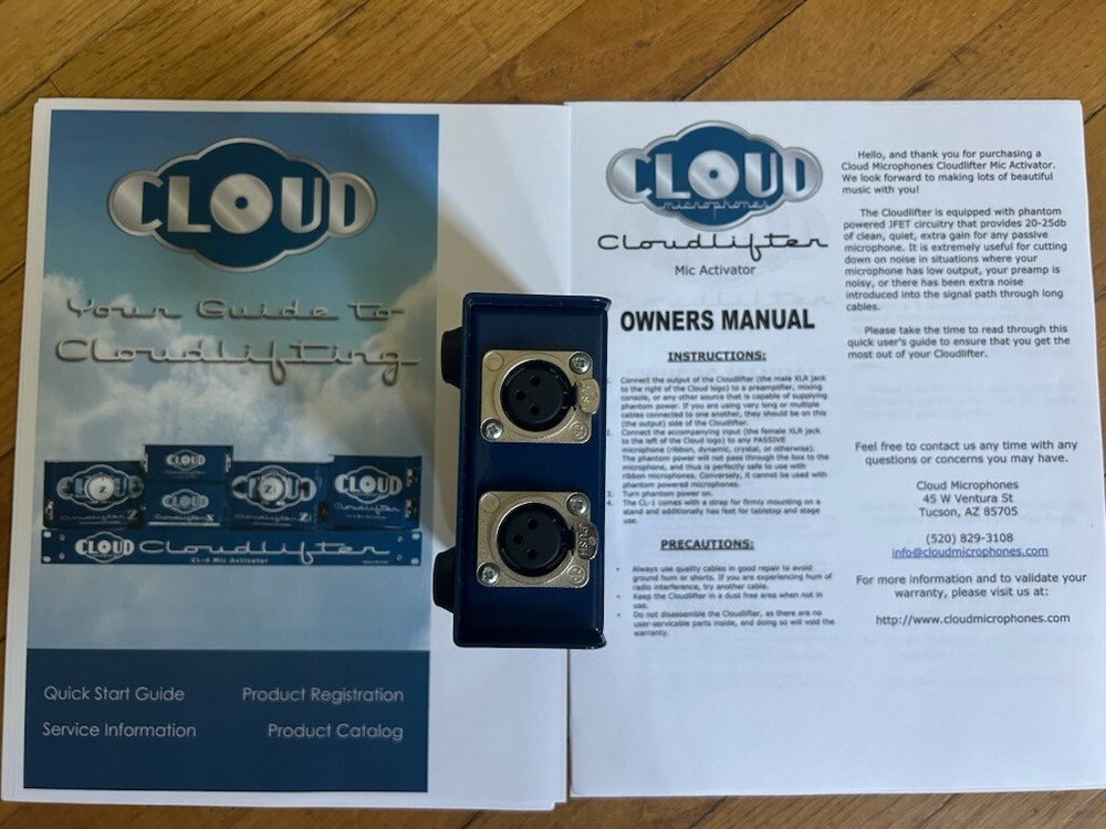 Cloud Microphones Cloudlifter CL-2 Dual Channel Mic Activator Cloud Gently Used