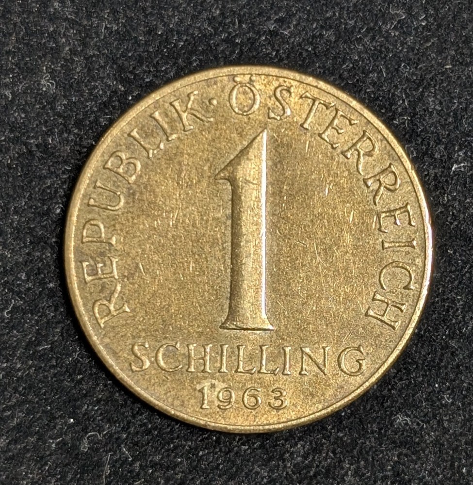1963 Austria 1 Schilling Circulated KM# 2886