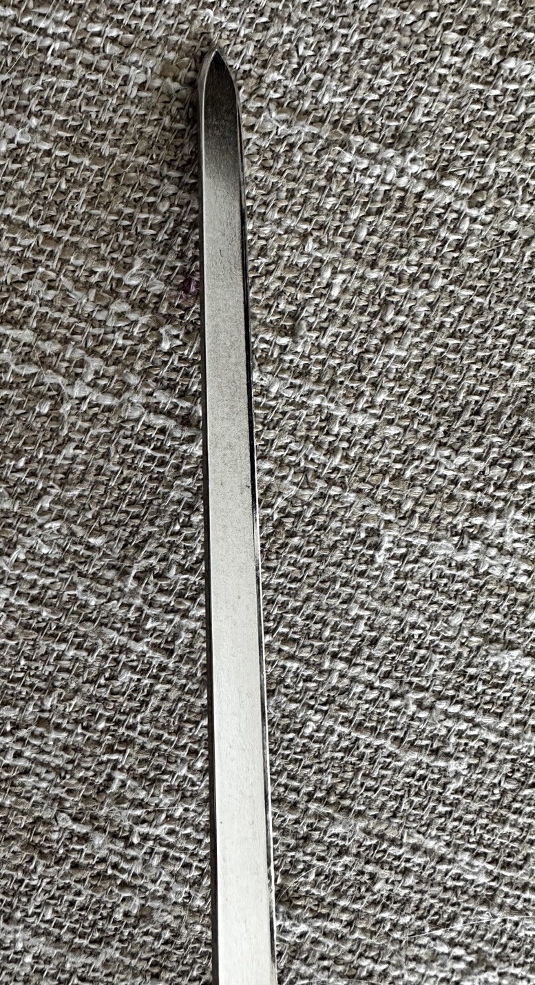 Metal Knight Medieval Renaissance King Sword Faux Jeweled w/scabbard Vntg 31”