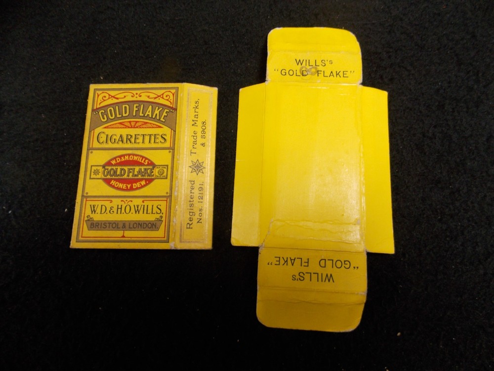 T2 Vintage Wills Wild Gold Flake Empty Cigarette Packet Box