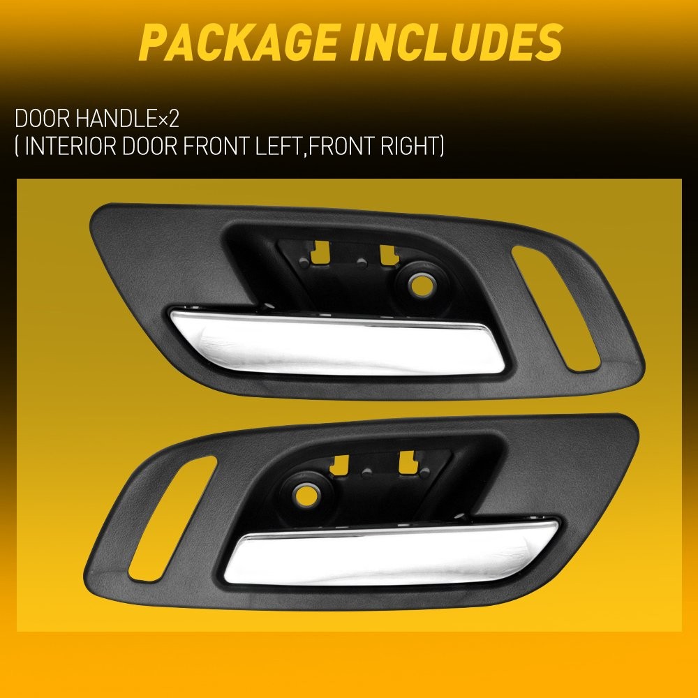 2PCS Front Interior Door Handle & Left Right Side For 2007-2013 Silverado GMC