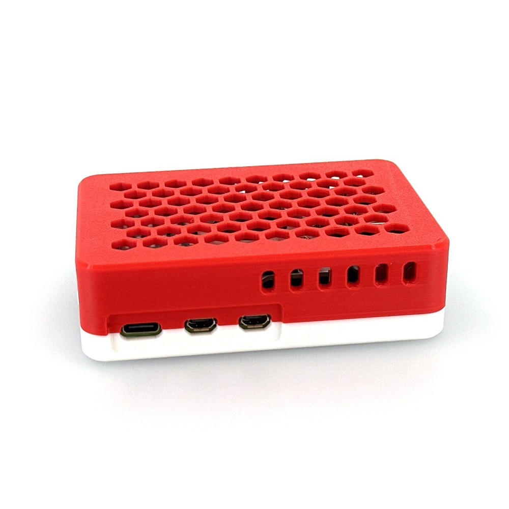 Raspberry Pi 5 Case, Custom 3D Printed with Silicone Bumper Pads, Ventilated