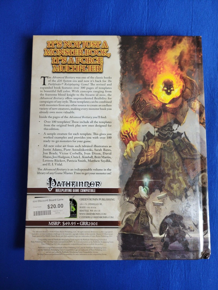 Advanced Bestiary (Pathfinder Compatible) - Green Ronin Publishing