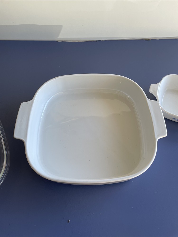 Corning Ware Ceramic Dish Lot 2 Pieces Casserole Serving