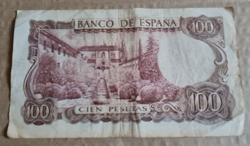5 x 100 Pesetas Notes 1970 - All Circulated